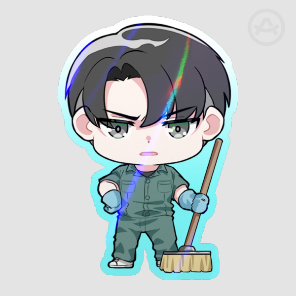 Levi Janitor Chibi | Die Cut Sticker