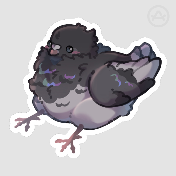 Sitting Pigeon Sticker