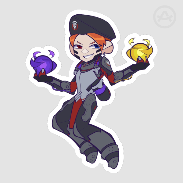 Bkackwatch Moira Sticker