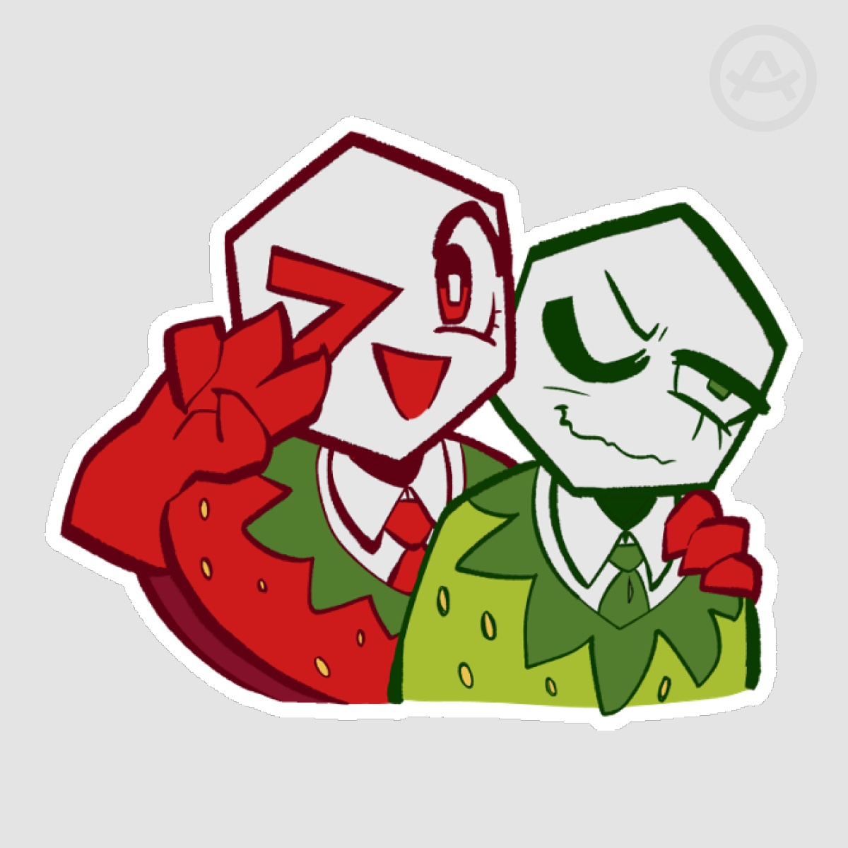 Strawberry Pippins and Green Pippins Sticker