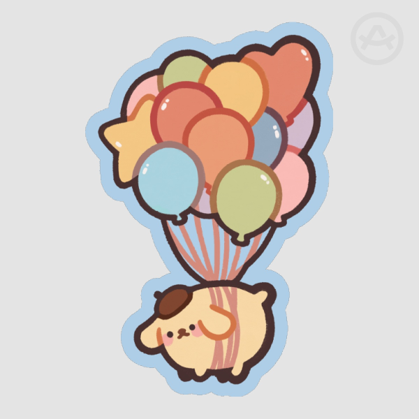floatin pompompurin sticker