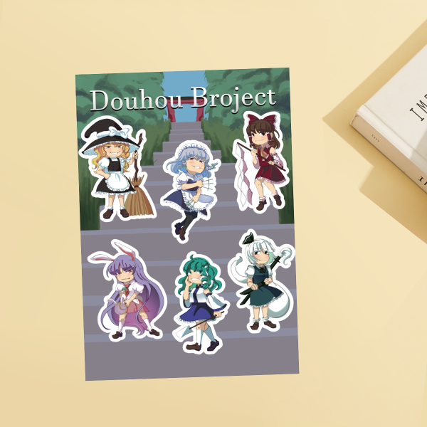 Touhou Project Sticker Sheet 14.8x21CM