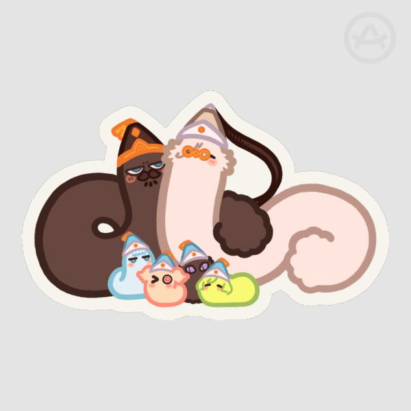 brushbug family sticker