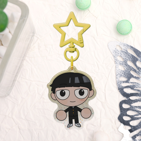Mob Epoxy Glitter Acrylic Keychain