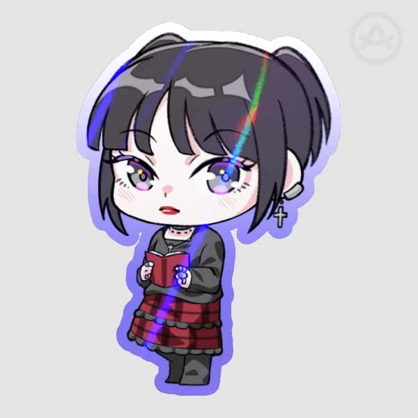 Goth Mikasa Chibi | Die Cut Stickers
