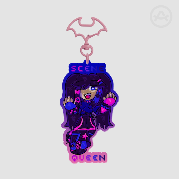 Scene Queen Raven Keychain