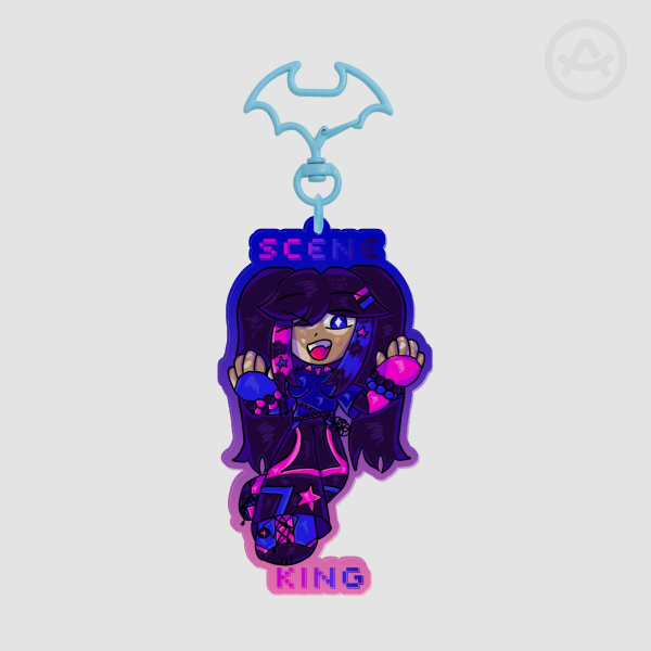 Scene King Raven Keychain