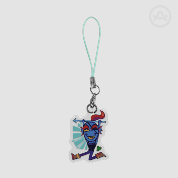 Undyne Epoxy Acrylic Phone Charm