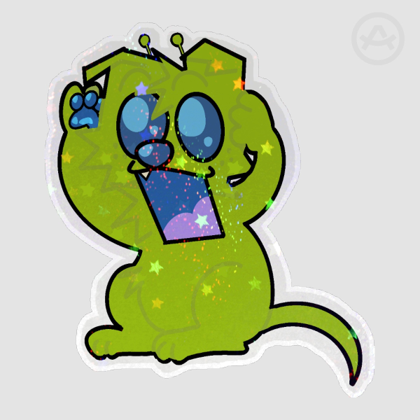 Alien Dog Sticker