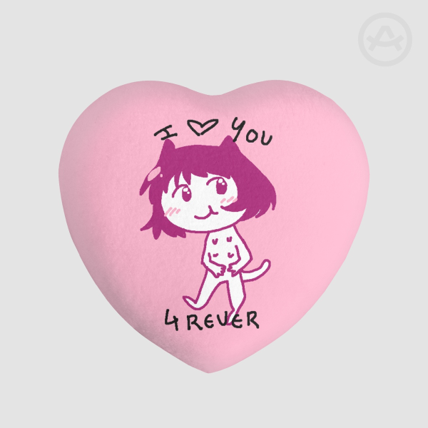 Negogo Heart Shape Plush Badge