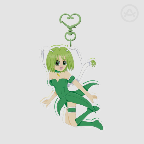 Mew Lettuce Clear Acrylic Keychain
