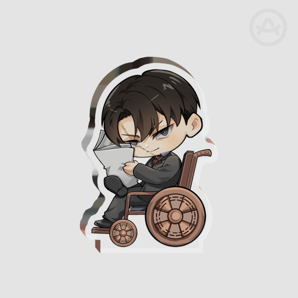 Levi in a Wheelchair |  Thick Acrylic Stand No Base - 0.23"(60mm), 0.39"(10mm)