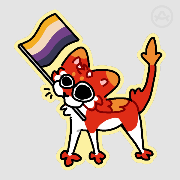 Aceyboo nonbinary pride sticker
