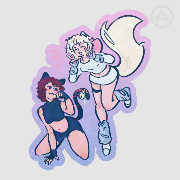 Dan and Phil Catgirl Sticker