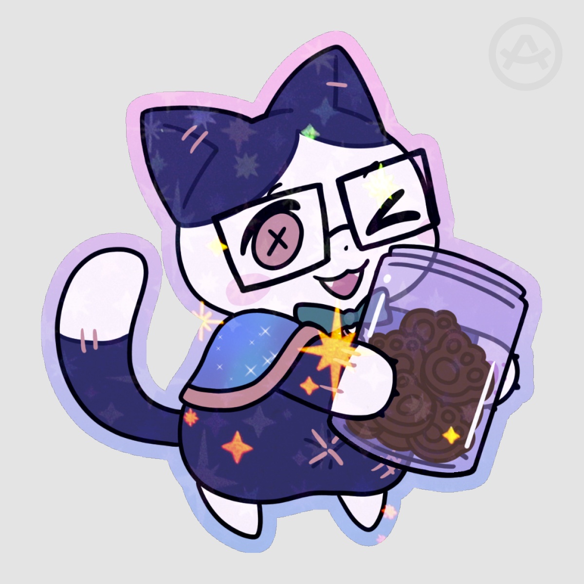 LydCatChan "Treat" Colored Edge Die Cut Sticker