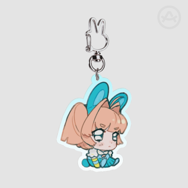 Bunny STAT Clear Acrylic Keychain