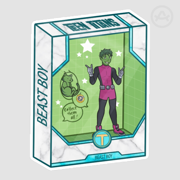 TITANS Beast Boy Die Cut Sticker