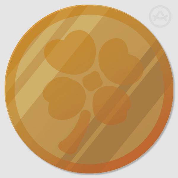 Lucky Coin Wooden Coaster