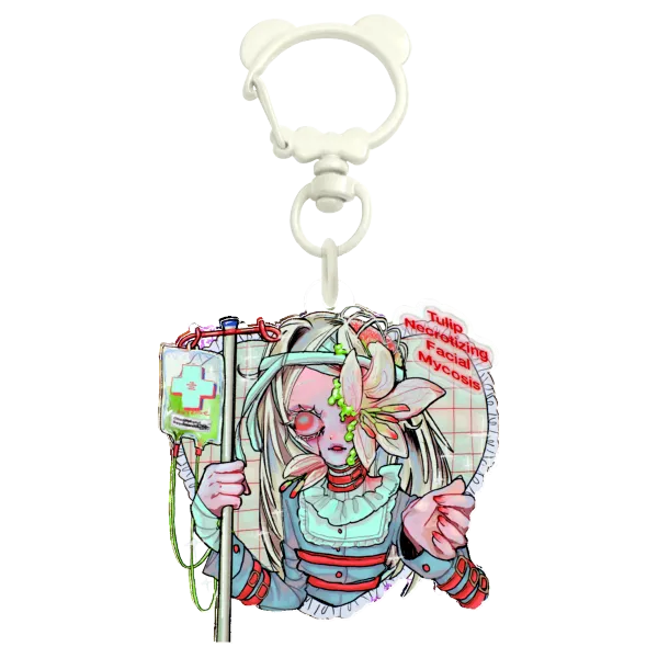 Tulip Necrotizing Facial Mycosis Full Bleed Acrylic Keychains