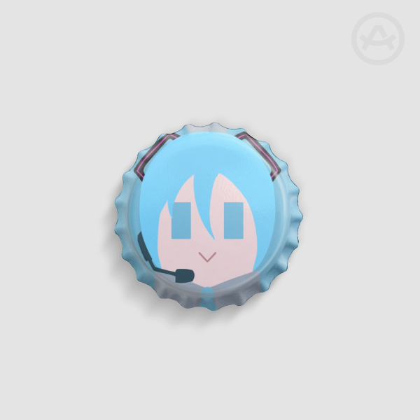 Miku Bottle Cap Badge