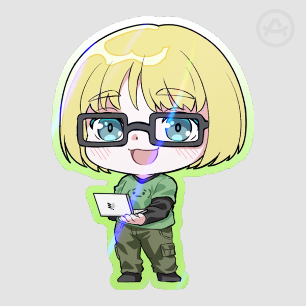 Armin The Geek Chibi | Die Cut Stickers