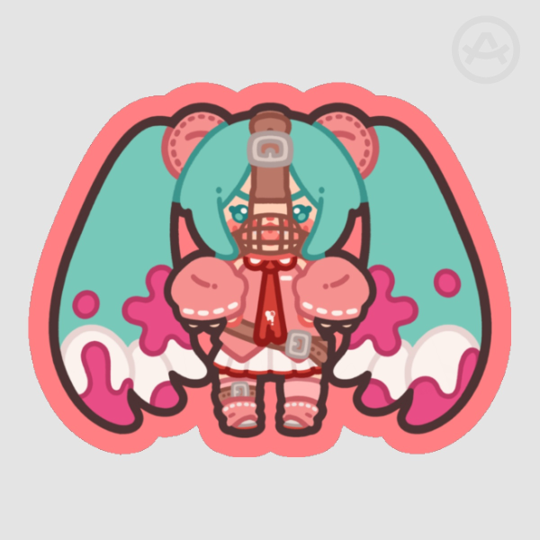 gloomy miku sticker