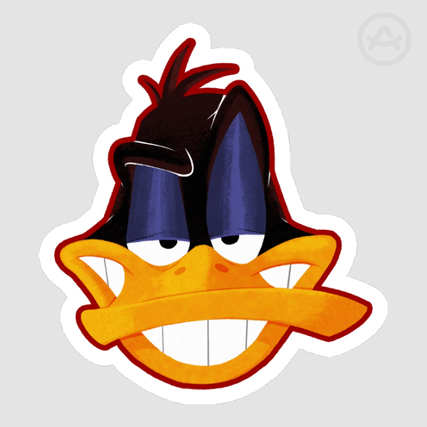 Daffy Smirk Sticker
