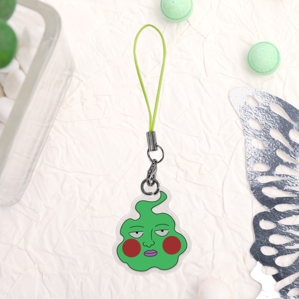 Dimples Epoxy Clear Acrylic Phone Charm