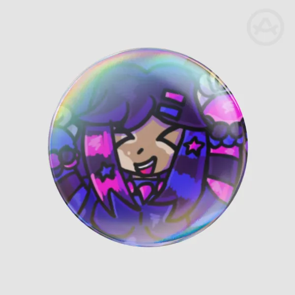 Raven Button Pin