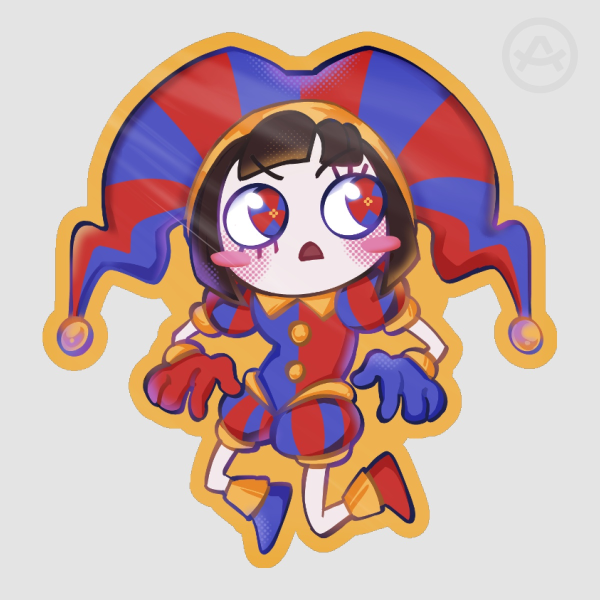 (TADC) Pomni - Colored Edge Stickers