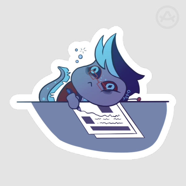 Ethan Overworked Sticker ver.2