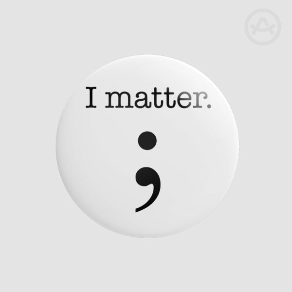 Semicolon Button Pins