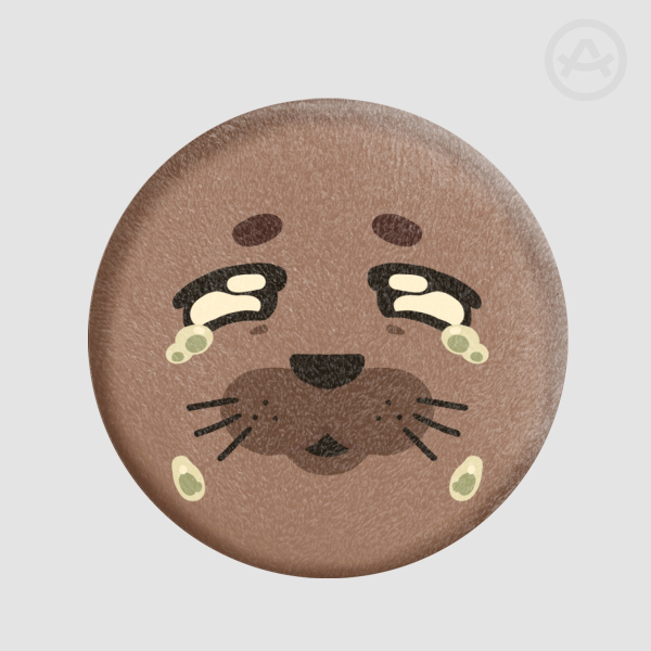 Sad - Seal Plush Badge