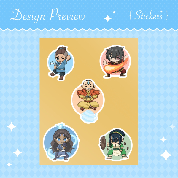 Team Avatar Sticker Sheet