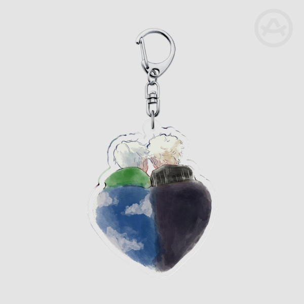 Dan and Phil growing old together keychain