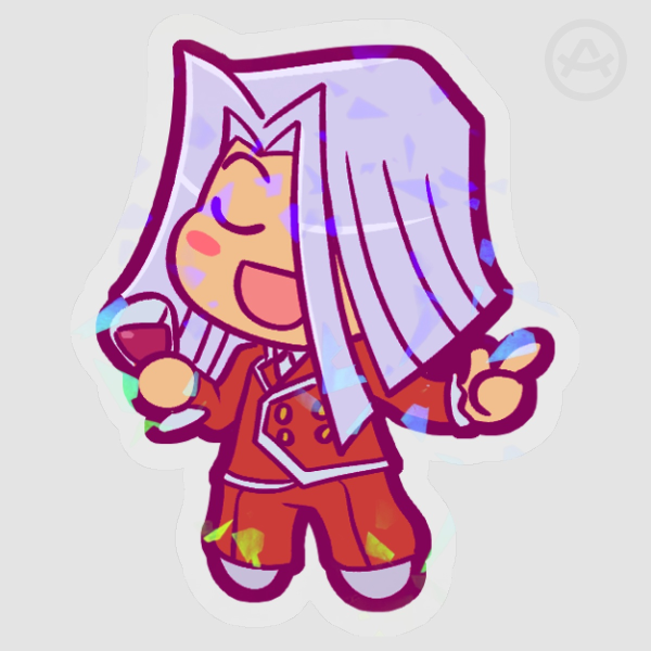 Toon Man Clear Die Cut Sticker