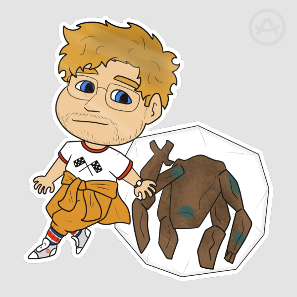 Grace and Rocky Die Cut Stickers