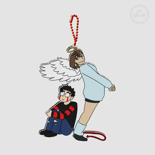 Dandadan Angel/Demon keychain