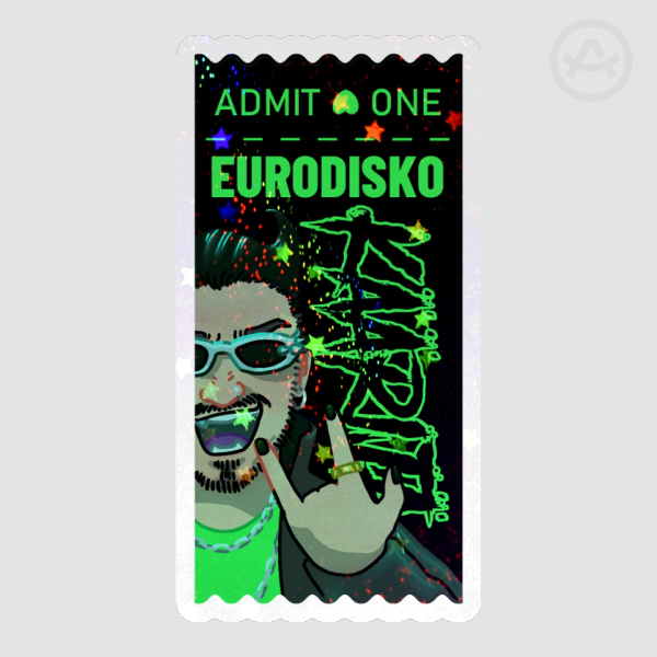 Souvenir Ticket Holographic Sticker