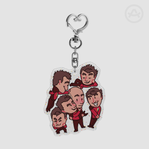 Qcard Epoxy Glitter Acrylic Keychain
