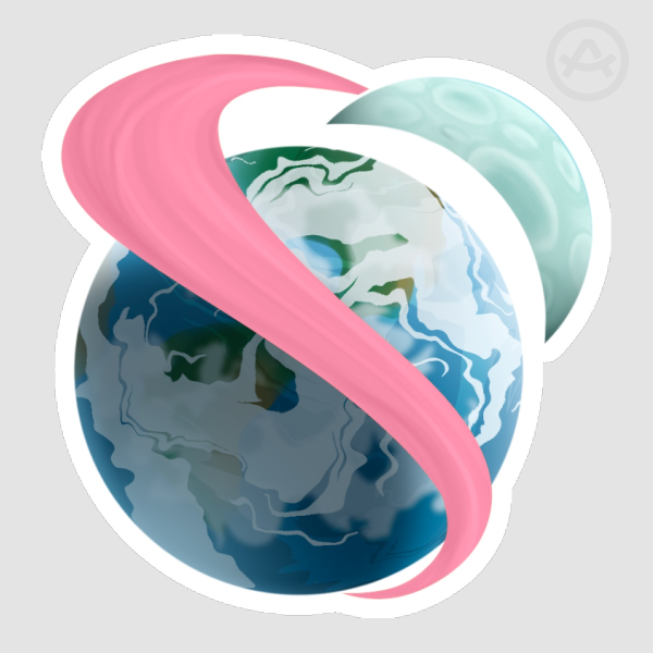 Artemis II Earth Sticker