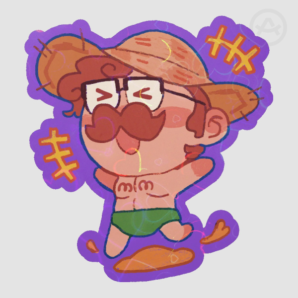 (STARDEW VALLEY) SUMMER 🌴 Harvey Die Cut Sticker