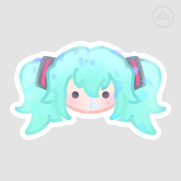 Hatsune Miku holographic sticker (Vocaloid)