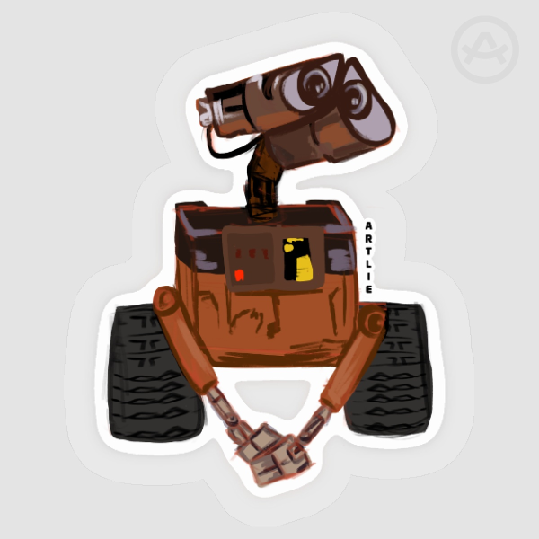 Wall-E - Clear Vinyl Die Cut Sticker