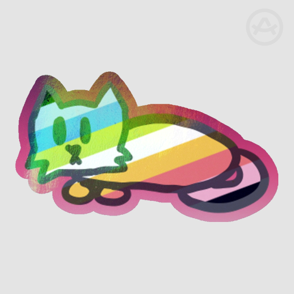 Queer cat loaf sticker