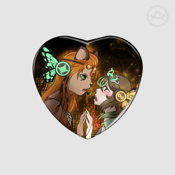 Wuk Lamat/Sphene Magnet Glitter Can Badge [FFXIV]