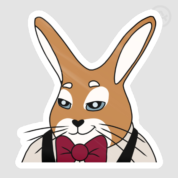 Smug Bunny sticker