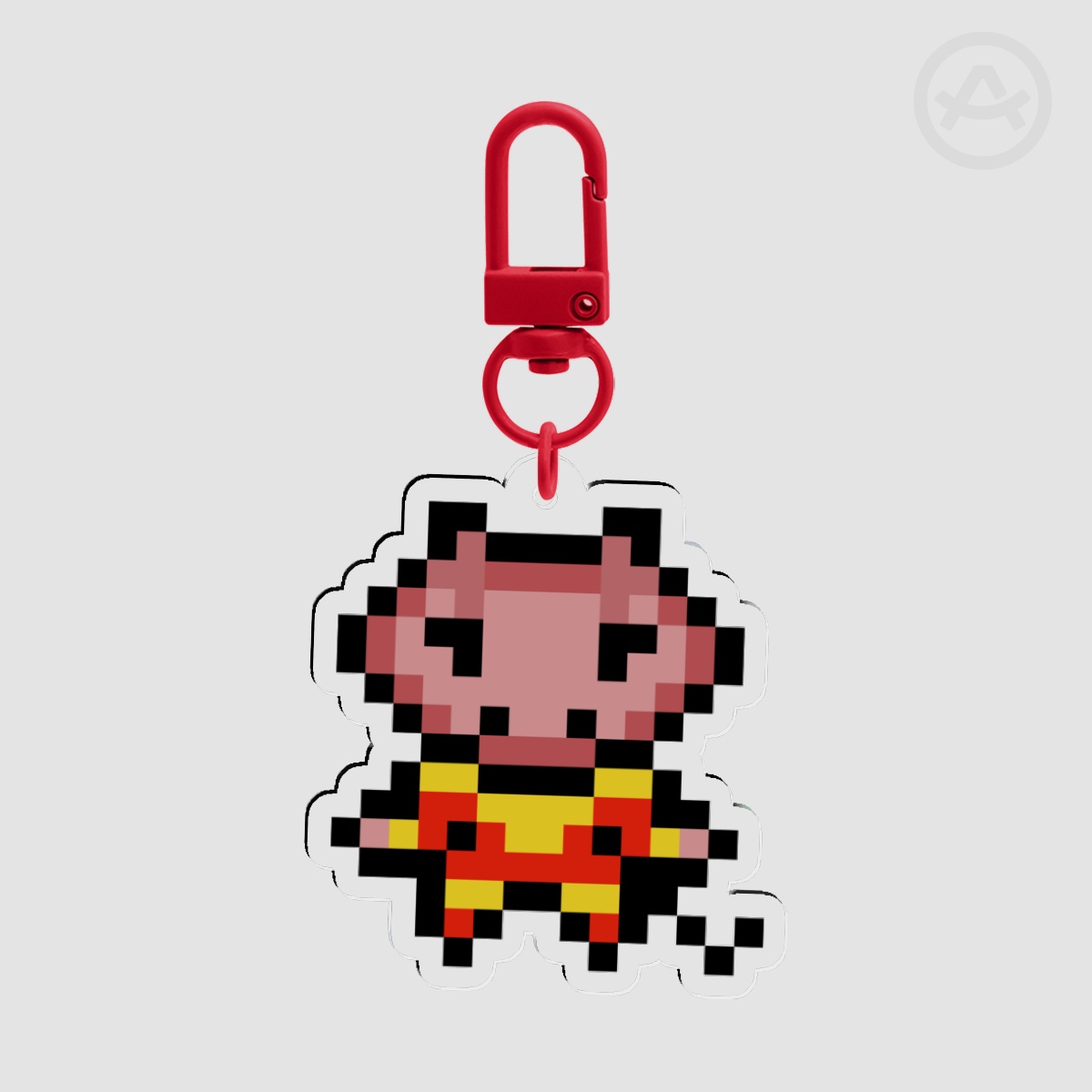 Artenine Originals - Chinese Zodiac CNY Pig Pixel Sprite Keychain
