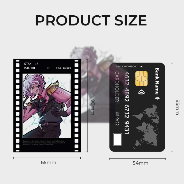 Idol Edmond Dantès (FGO) Film Polaroid Photocards - 2.55x3.54"(65*90mm), Black Film