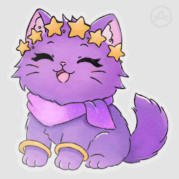 nanoade mascot - Clear PET Vinyl Die Cut Sticker